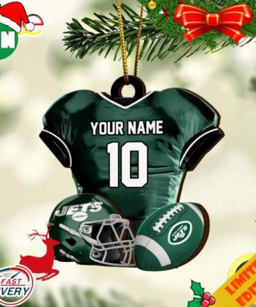 New York Jets NFL Sport Ornament Custom Name And Number 2023 Christmas Tree Decorations