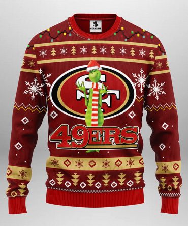 San Francisco 49ers Funny Grinch Ugly Christmas Sweater