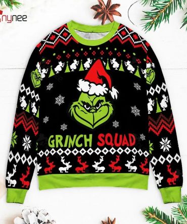 Grinch Ugly Sweater The Grinch Squad Funny Christmas Grinch Sweater