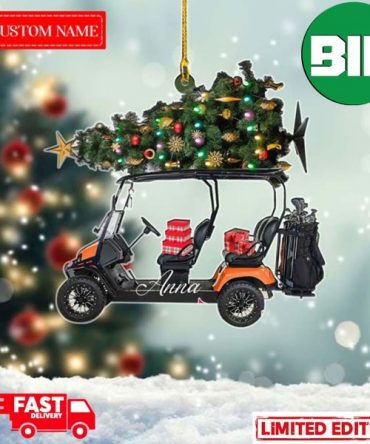 Personalized Golf Cart Fan Gifts Christmas Tree Decorations 2023 Ornament