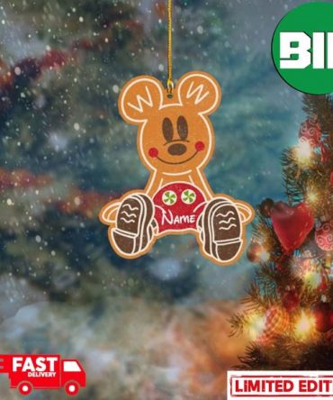 Personalized Mickey Mouse Disney Gingerbread Ornament