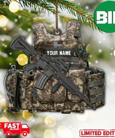Personalized Soldier Veteran Custom Shaped Ornament Xmas Tree Decorations