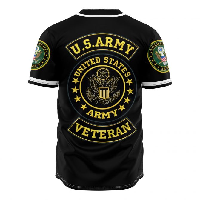 U.S. Army Veteran Baseball Jersey - Proud Military Apparel Gift - Image 3