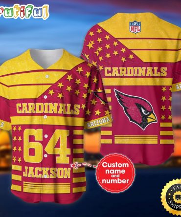 Personalized NFL Arizona Cardinals Baseball Jersey Stylish Baseball Tops