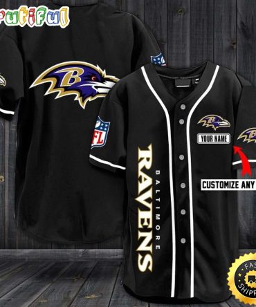 Personalized NFL Baltimore Ravens Baseball Jersey Sporty Team Jerseys