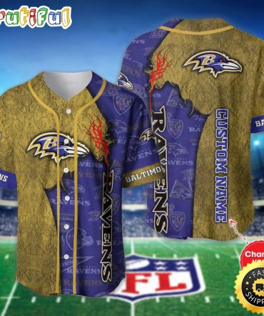 Personalized NFL Baltimore Ravens Baseball Jersey Tradition in Jerseys