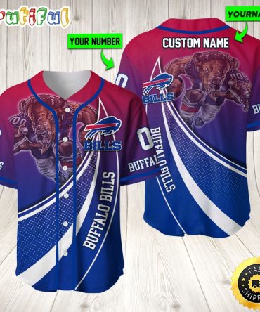 Personalized NFL Buffalo Bills 3D Baseball Jersey Shirt Shirts