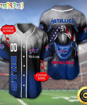 Personalized NFL Buffalo Bills Baseball Jersey Athletic Team Shirts