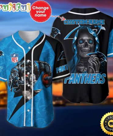 Personalized NFL Carolina Panthers Baseball Jersey Athletic Team Shirts