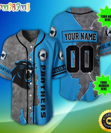 Personalized NFL Carolina Panthers Baseball Jersey Authentic Baseball Attire