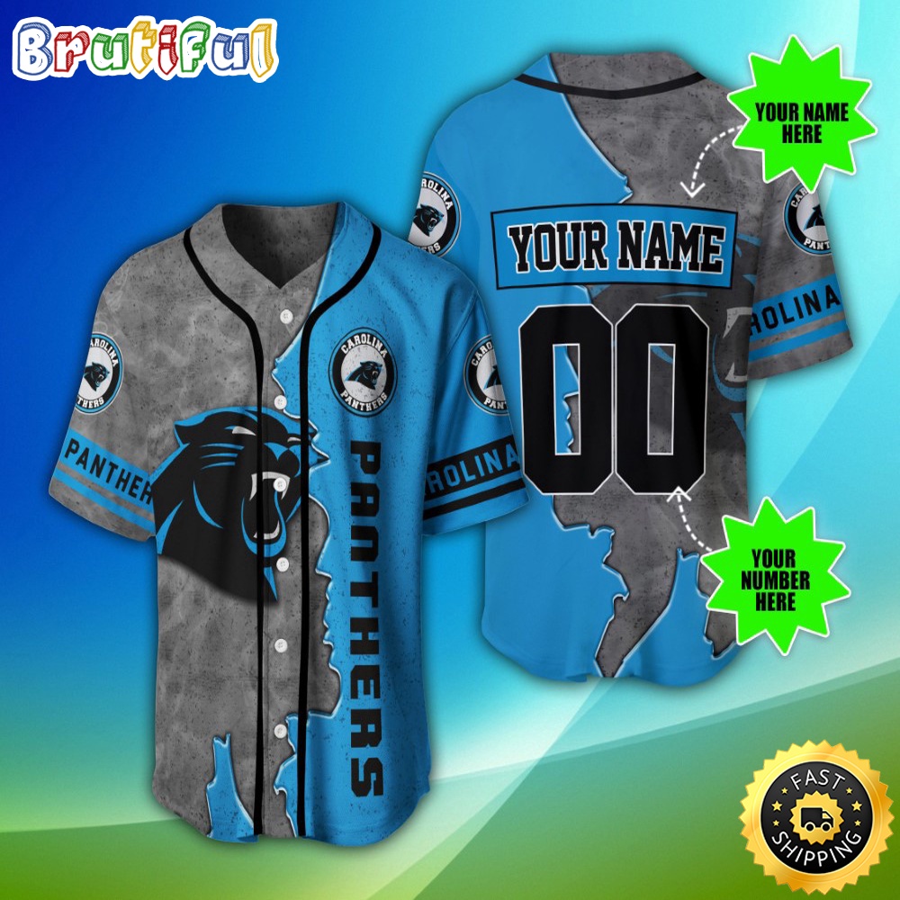 Personalized NFL Carolina Panthers Baseball Jersey Authentic Baseball Attire