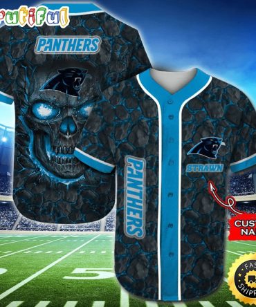 Personalized NFL Carolina Panthers Baseball Jersey Casual Baseball Gear