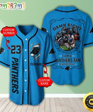 Personalized NFL Carolina Panthers Baseball Jersey Fan Favorite Jerseys