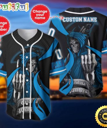 Personalized NFL Carolina Panthers Baseball Jersey Iconic Baseball Wear