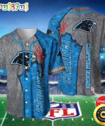 Personalized NFL Carolina Panthers Baseball Jersey Sportswear Tops