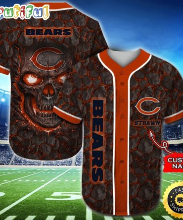 Personalized NFL Chicago Bears Baseball Jersey Casual Baseball Gear