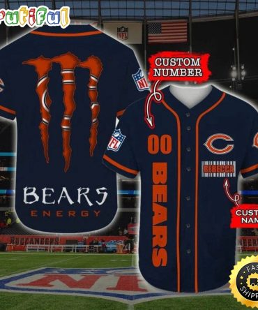 Personalized NFL Chicago Bears Baseball Jersey Iconic Baseball Wear