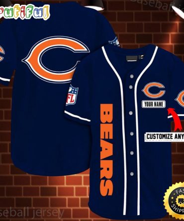 Personalized NFL Chicago Bears Baseball Jersey Sporty Team Jerseys