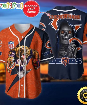 Personalized NFL Chicago Bears Baseball Jersey Vintage Baseball Gear