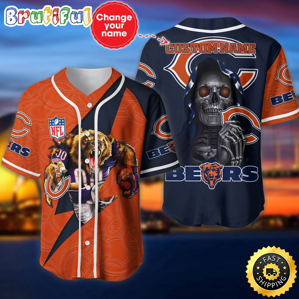 Personalized NFL Chicago Bears Baseball Jersey Vintage Baseball Gear