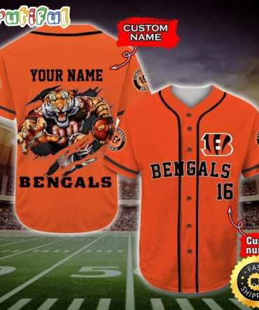 Personalized NFL Cincinnati Bengals Baseball Jersey Athletic Style Jerseys