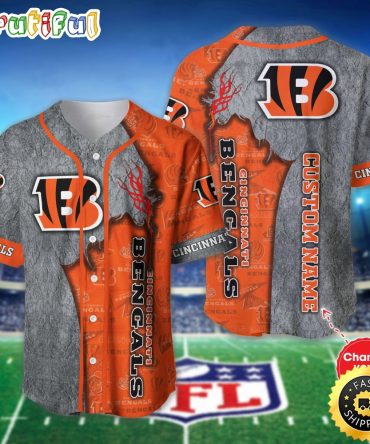 Personalized NFL Cincinnati Bengals Baseball Jersey Casual Baseball Gear