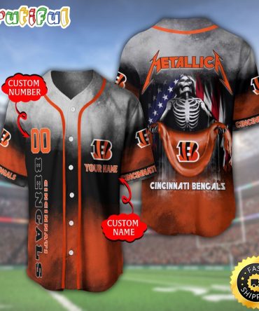 Personalized NFL Cincinnati Bengals Baseball Jersey Team Spirit Tops