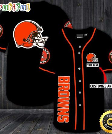 Personalized NFL Cleveland Browns Baseball Jersey Sporty Team Jerseys