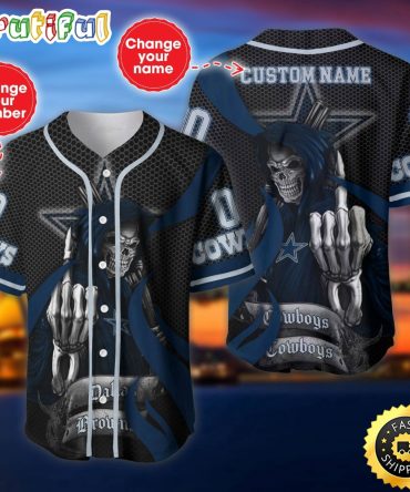 Personalized NFL Dallas Cowboys Baseball Jersey Authentic Baseball Attire