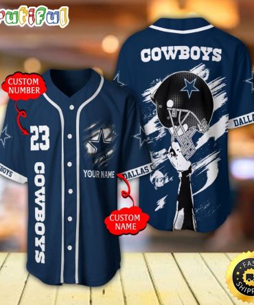 Personalized NFL Dallas Cowboys Baseball Jersey Classic Baseball Jerseys