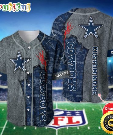 Personalized NFL Dallas Cowboys Baseball Jersey Dynamic Team Shirts