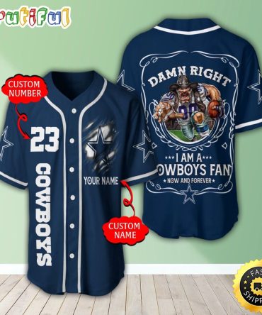Personalized NFL Dallas Cowboys Baseball Jersey Essential Team Tops