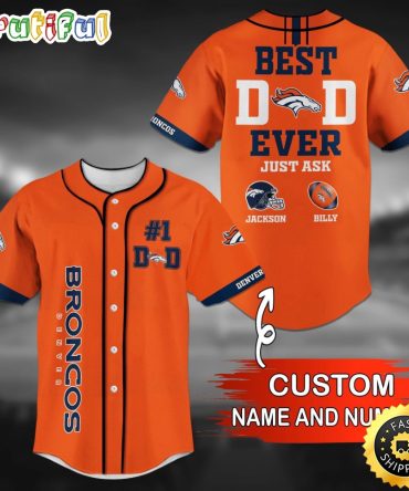 Personalized NFL Denver Broncos Baseball Jersey Athletic Team Shirts