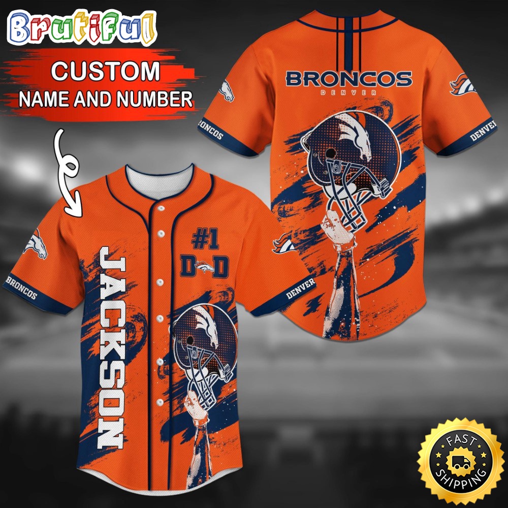 Personalized NFL Denver Broncos Baseball Jersey Casual Baseball Gear