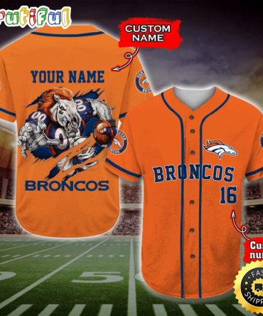 Personalized NFL Denver Broncos Baseball Jersey Fan Favorite Jerseys