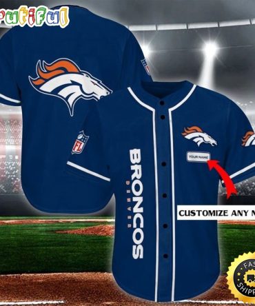 Personalized NFL Denver Broncos Baseball Jersey Sporty Team Jerseys