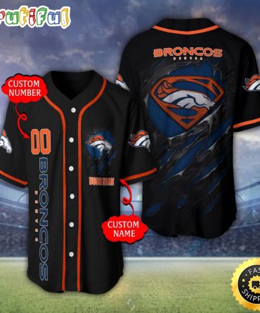 Personalized NFL Denver Broncos Baseball Jersey Vintage Baseball Gear