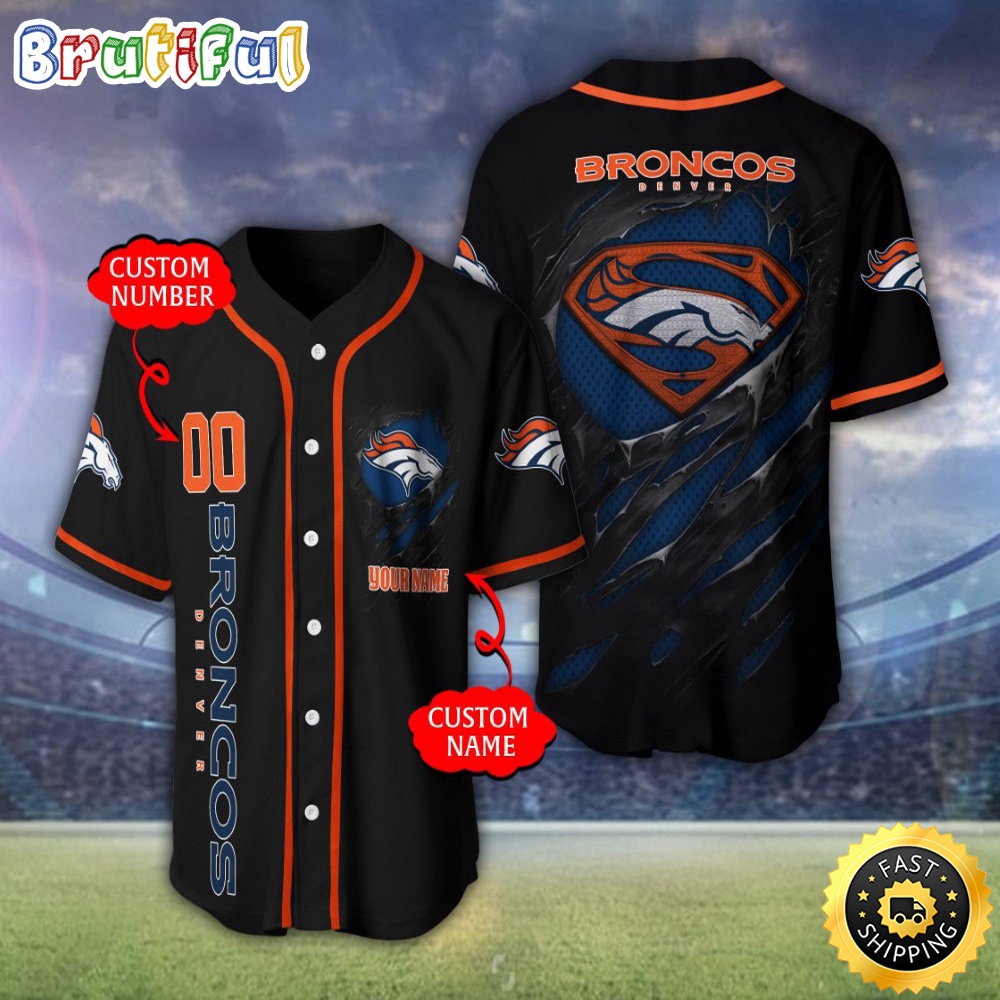 Personalized NFL Denver Broncos Baseball Jersey Vintage Baseball Gear