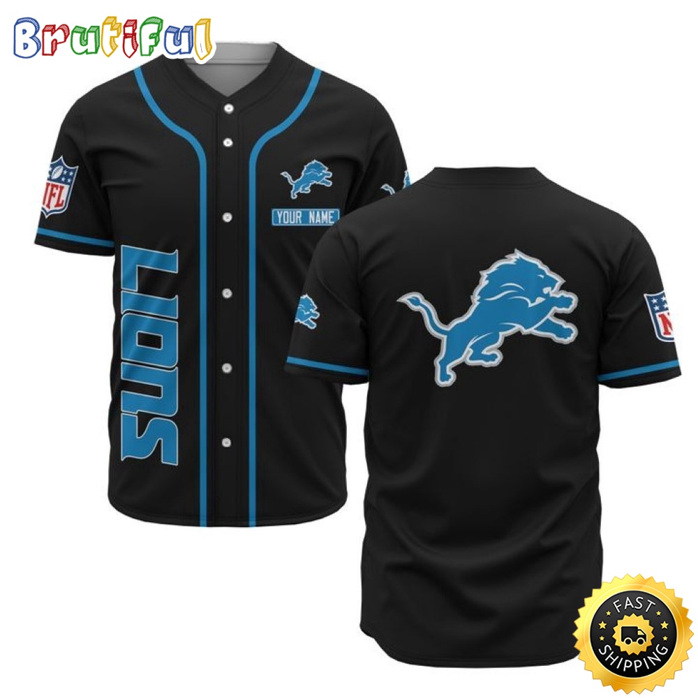 Personalized NFL Detroit Lions Baseball Jersey Sporty Team Jerseys