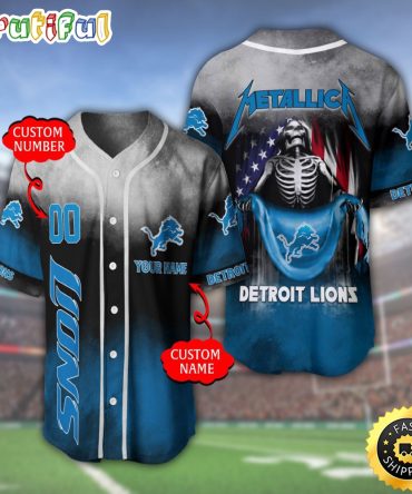 Personalized NFL Detroit Lions Baseball Jersey Vintage Baseball Gear