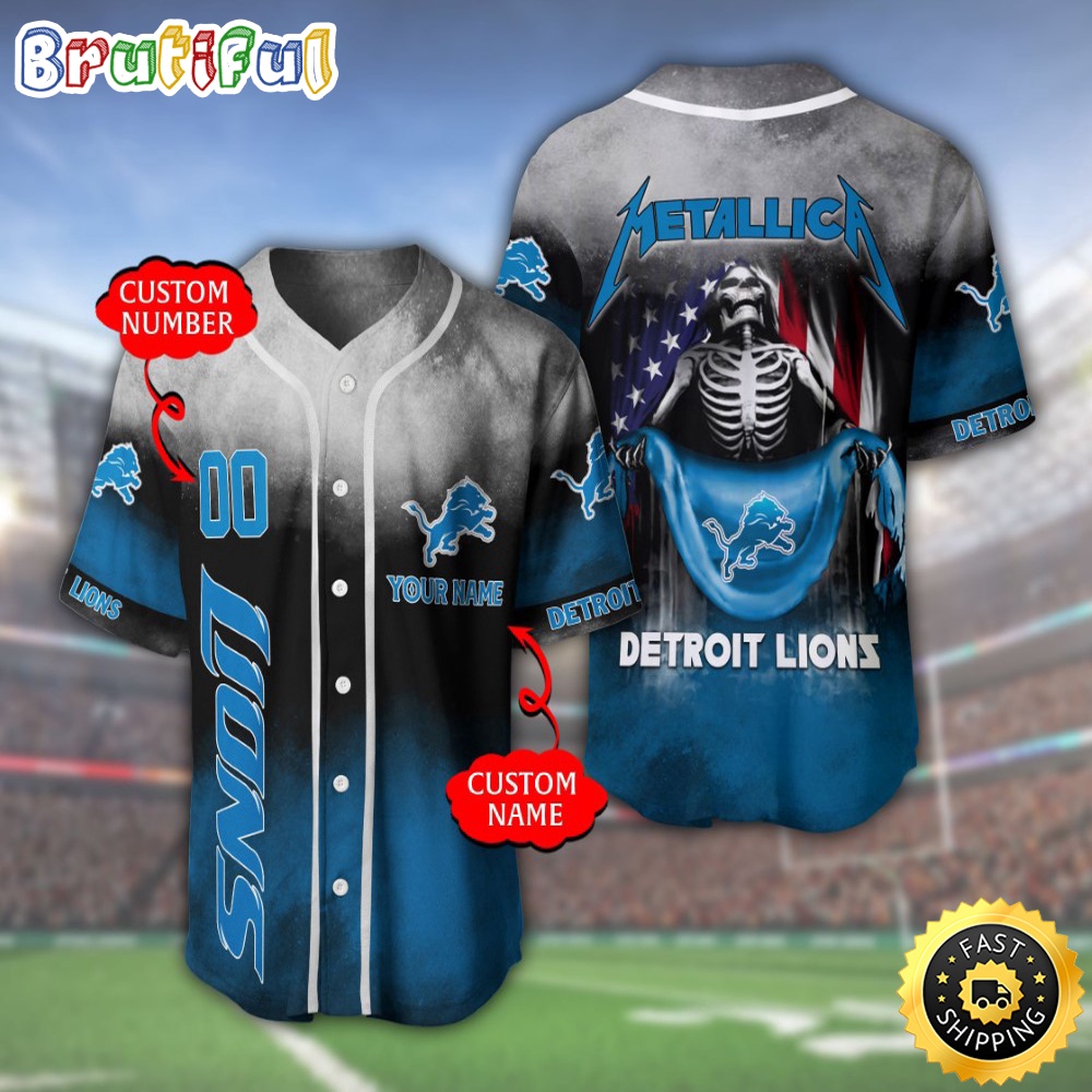 Personalized NFL Detroit Lions Baseball Jersey Vintage Baseball Gear