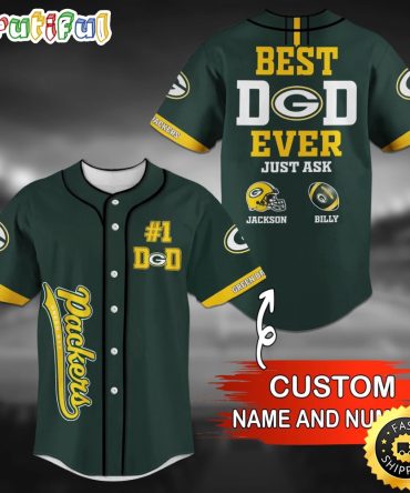 Personalized NFL Green Bay Packers Baseball Jersey Classic Baseball Jerseys