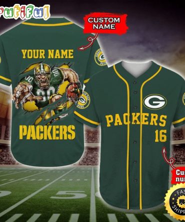 Personalized NFL Green Bay Packers Baseball Jersey Fan Favorite Jerseys