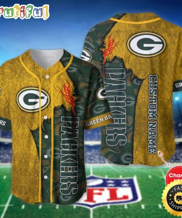 Personalized NFL Green Bay Packers Baseball Jersey Sportswear Tops