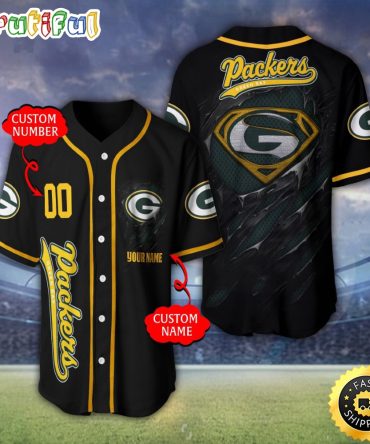 Personalized NFL Green Bay Packers Baseball Jersey Stylish Baseball Tops