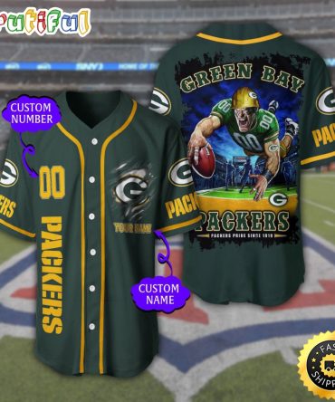 Personalized NFL Green Bay Packers Baseball Jersey Tradition in Jerseys