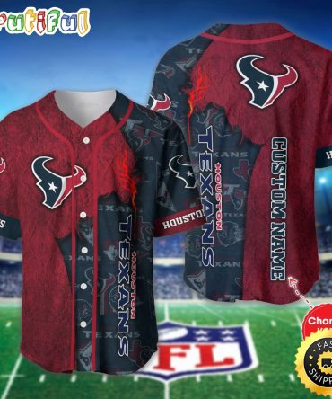 Personalized NFL Houston Texans Baseball Jersey Authentic Baseball Attire