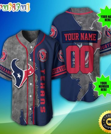 Personalized NFL Houston Texans Baseball Jersey Fan Favorite Jerseys