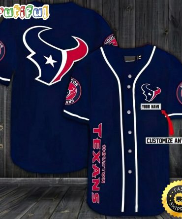 Personalized NFL Houston Texans Baseball Jersey Sporty Team Jerseys