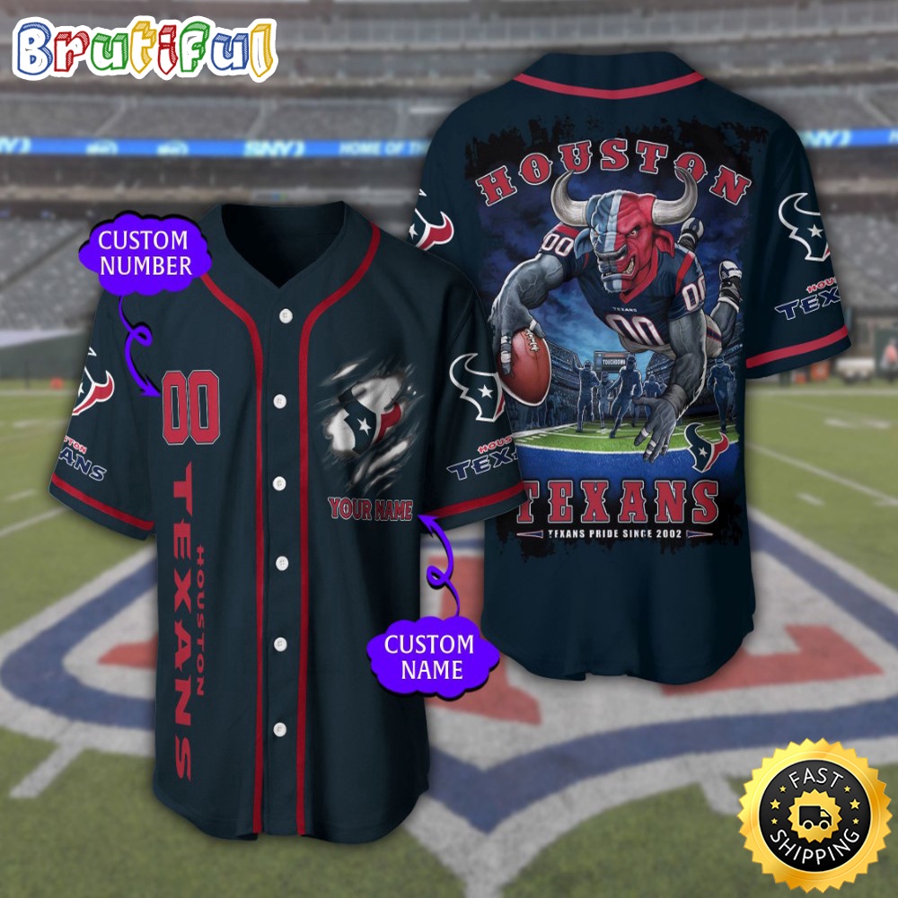 Personalized NFL Houston Texans Baseball Jersey Tradition in Jerseys
